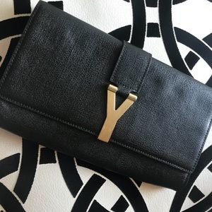 YSL BLACK & GOLD CLUTCH